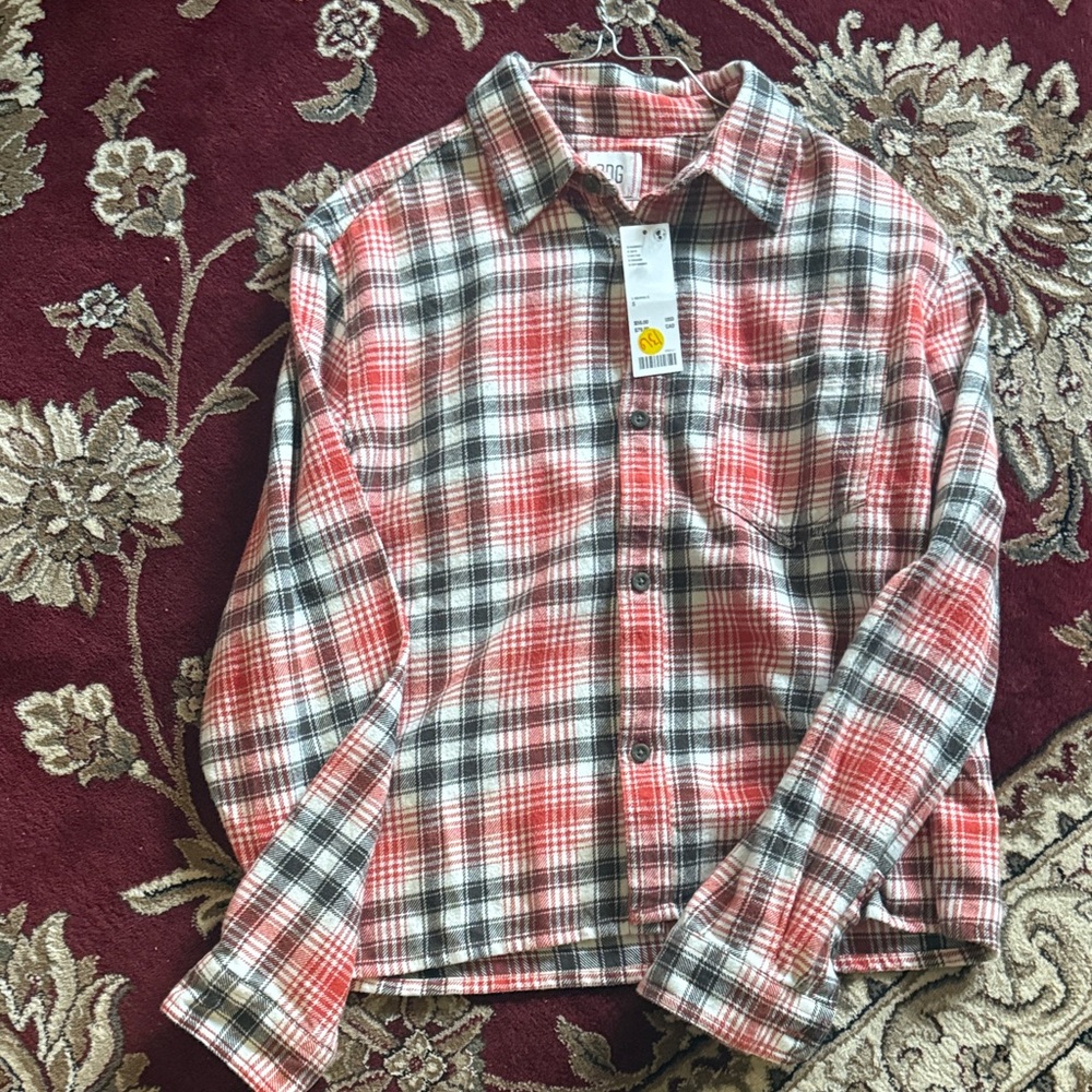 BDG Women’s Red and Black Plaid Shirt
